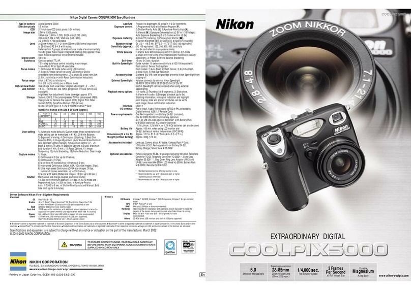 Nikon Coolpix 5000 User manual