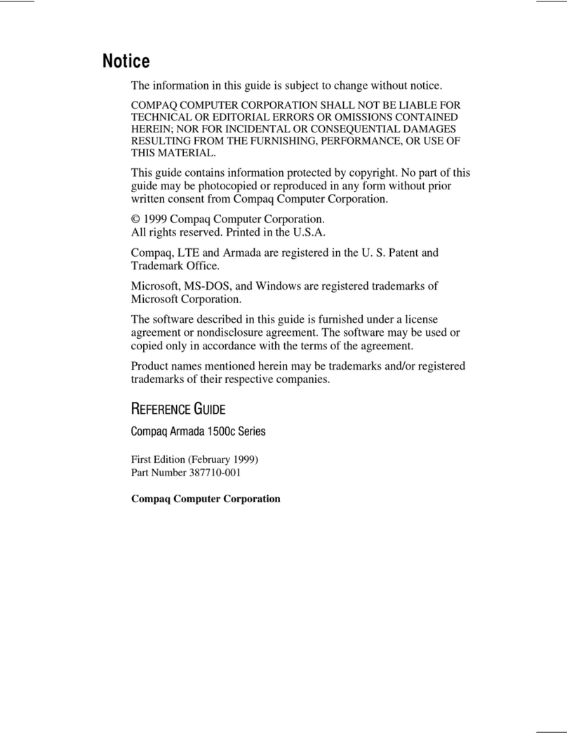 Compaq Armada 1500C series User manual