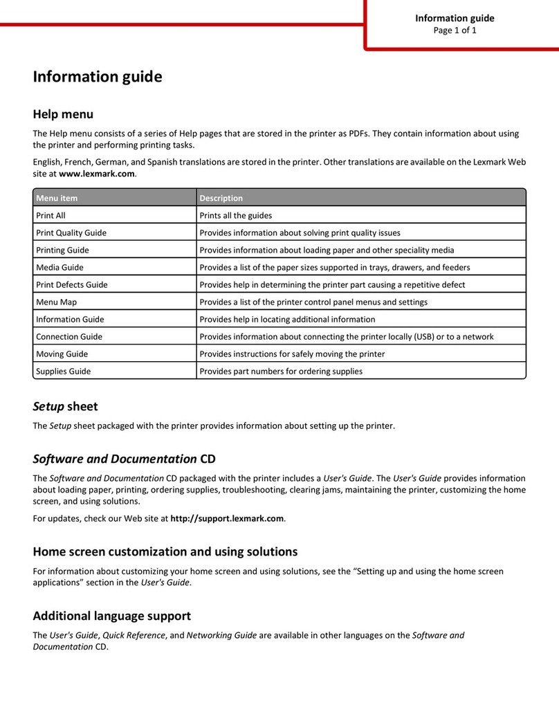 Lexmark C950 Series Technical manual