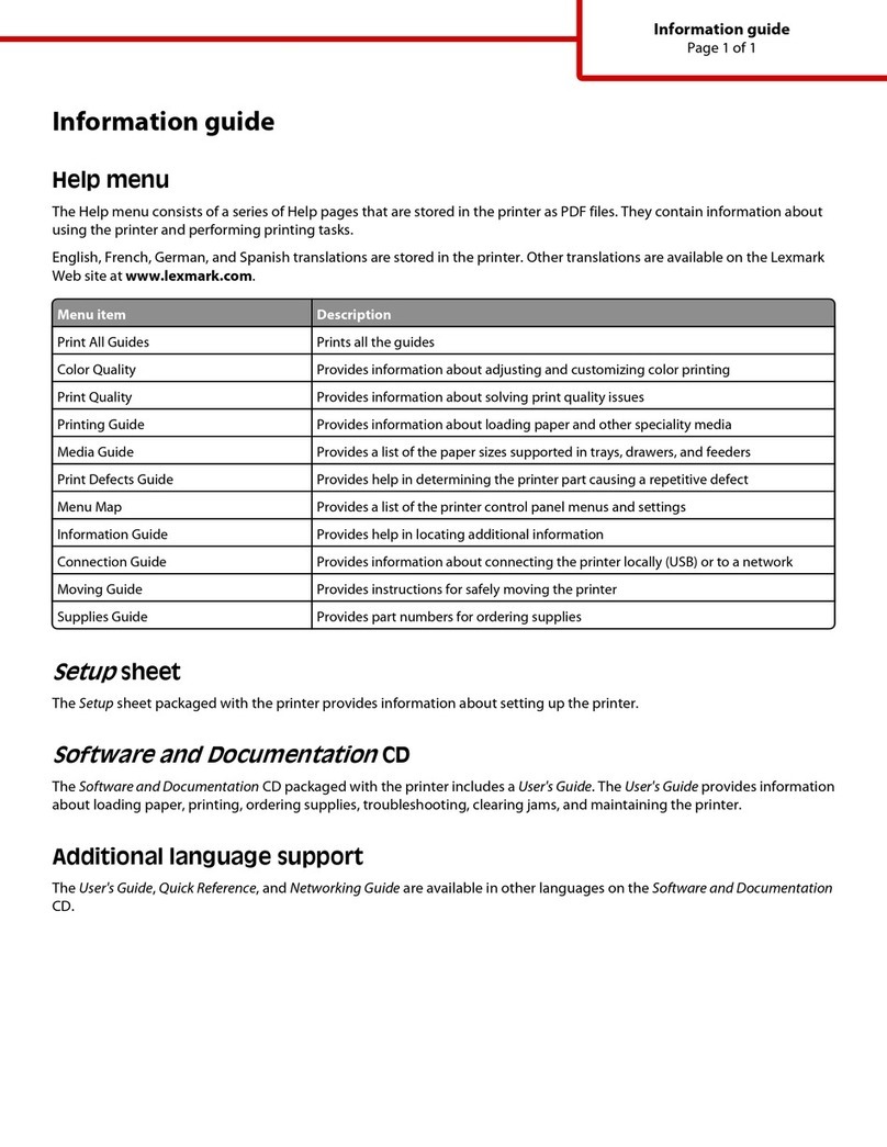 Lexmark C925 Technical manual