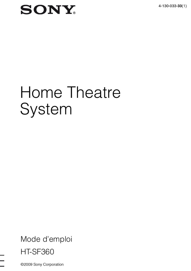 Sony HT-SF360 - Blu-ray Disc™ Matching Component Home Theater... Mode d'emploi
