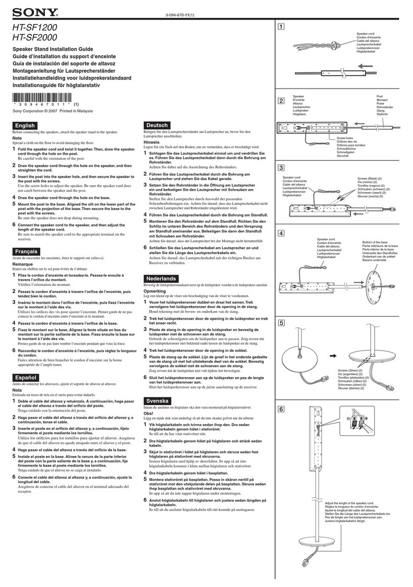Sony HT-SF2000 User manual