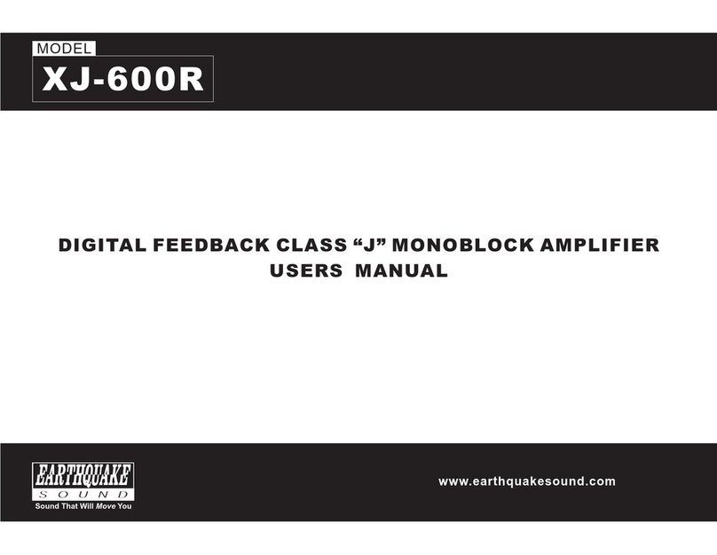 EarthQuake XJ-600R User manual