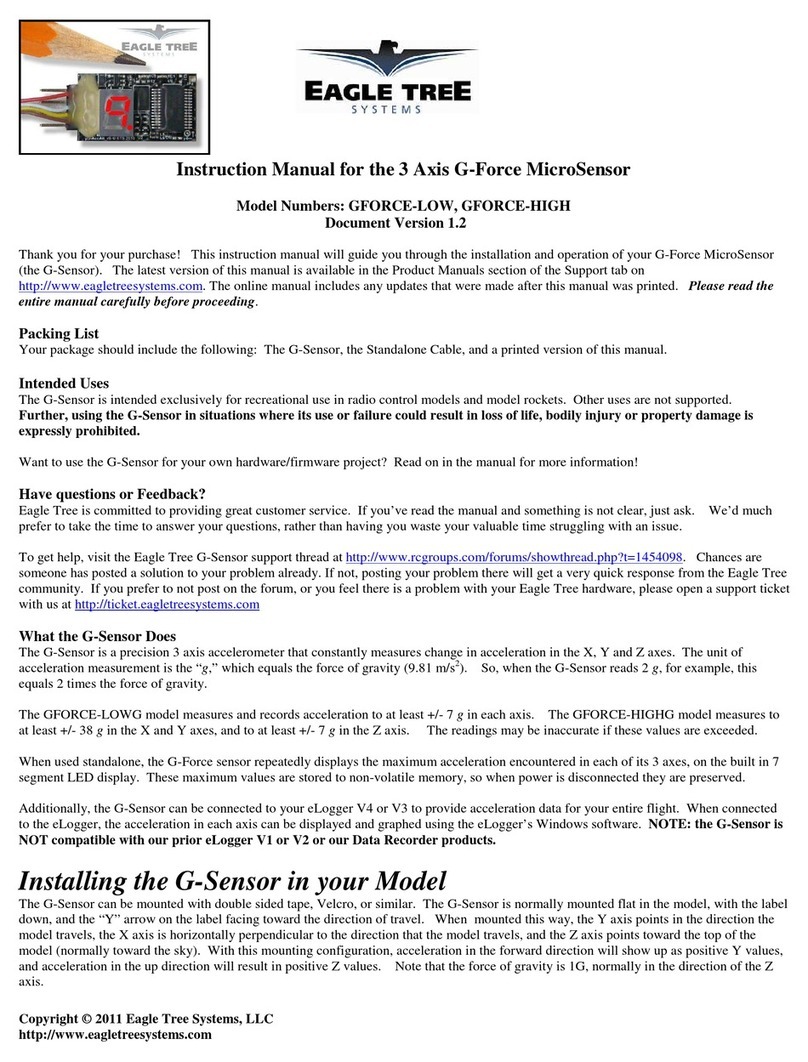 Eagle Tree Systems GFORCE-HIGH User manual