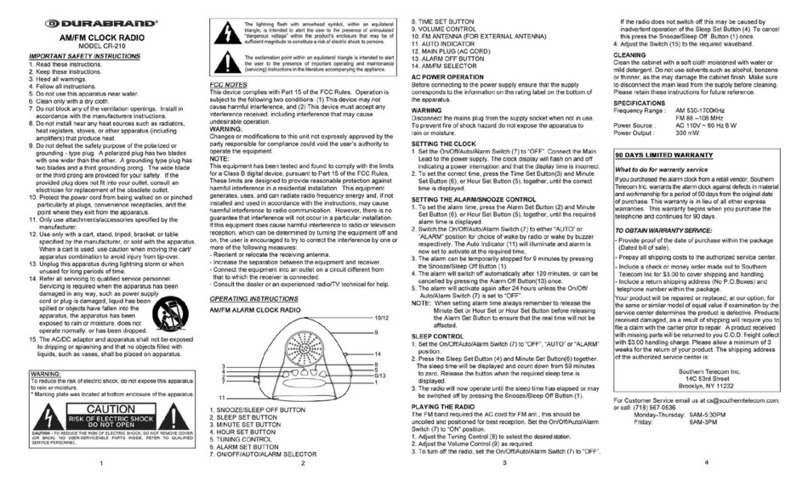 Durabrand CR-210 manual