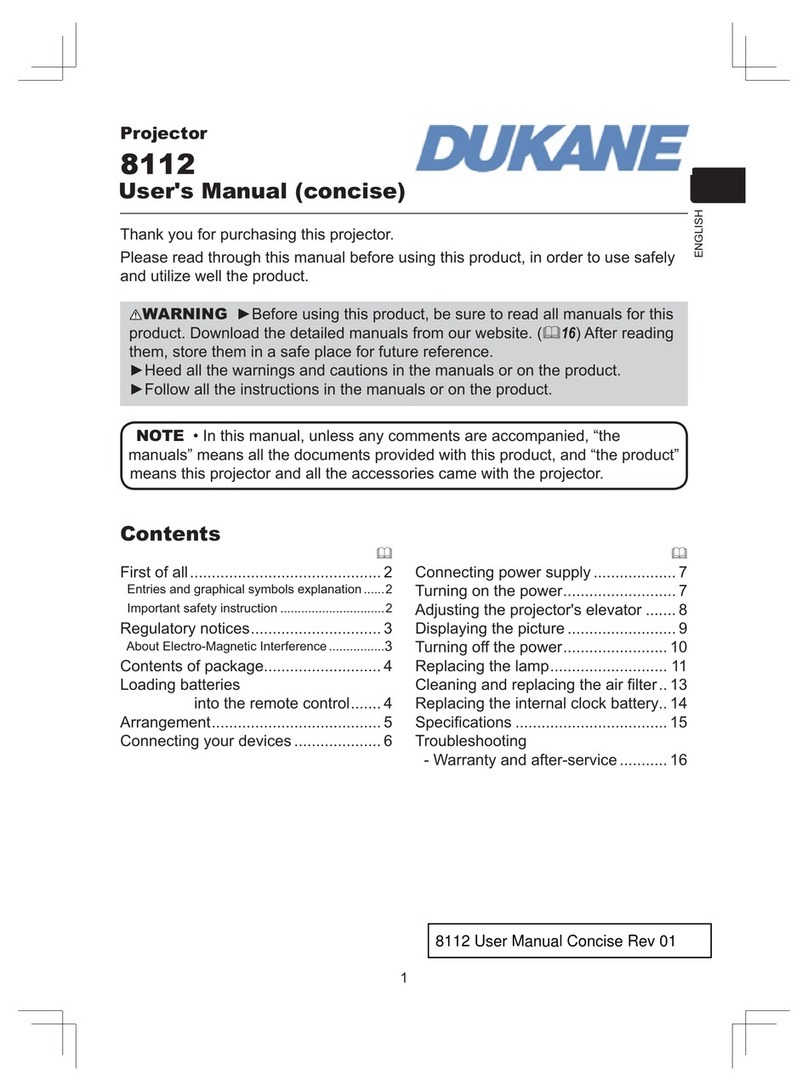 Dukane 8112 User manual