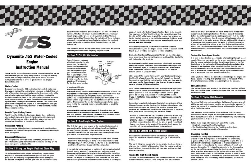 Dynamite Specialty Products Dynamite .15S Water-Cooled instruction manual