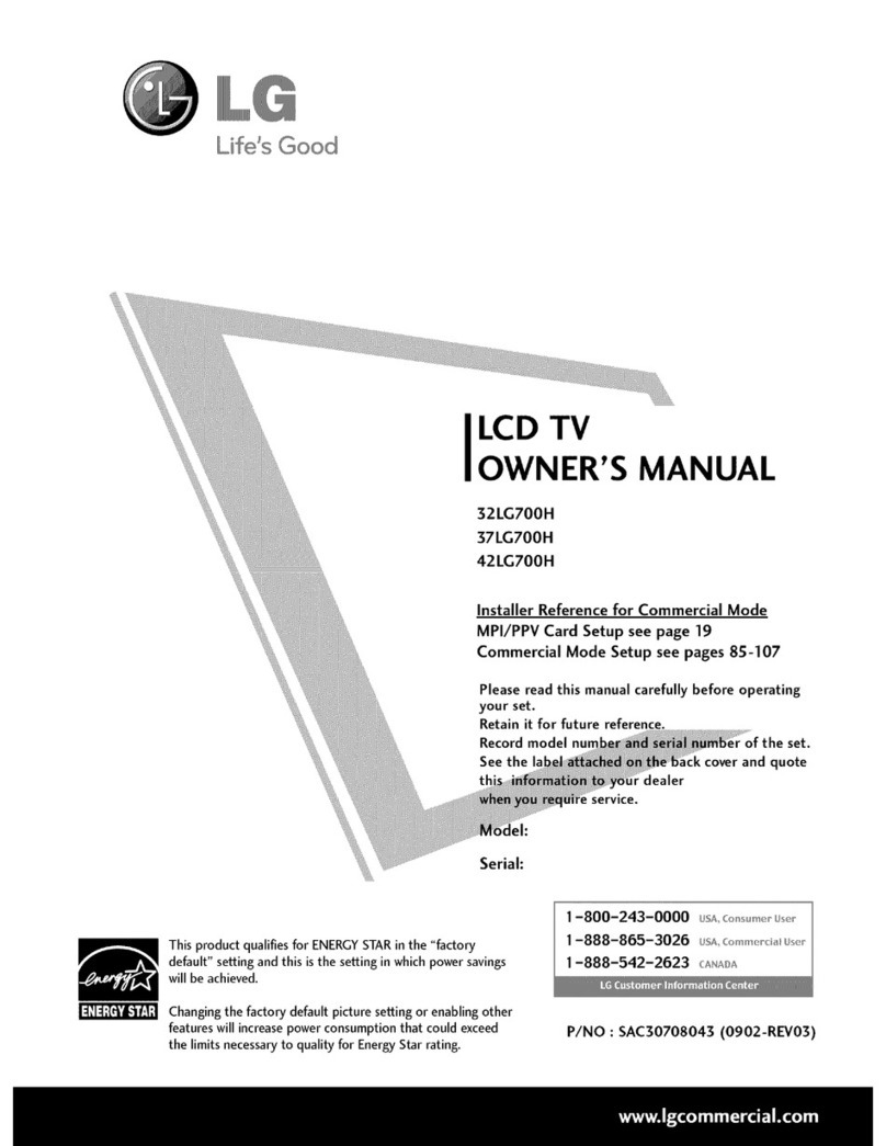 LG 42700H - 42INCH CLASSHDTV Quick start guide