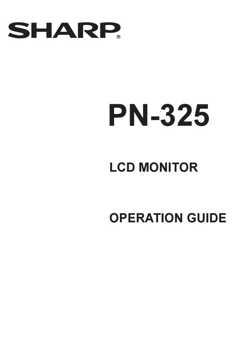 Sharp PN-325 - 31.5" LCD Flat Panel Display User manual Sharp PN-325 - 31.5" LCD Flat Panel Display User manual