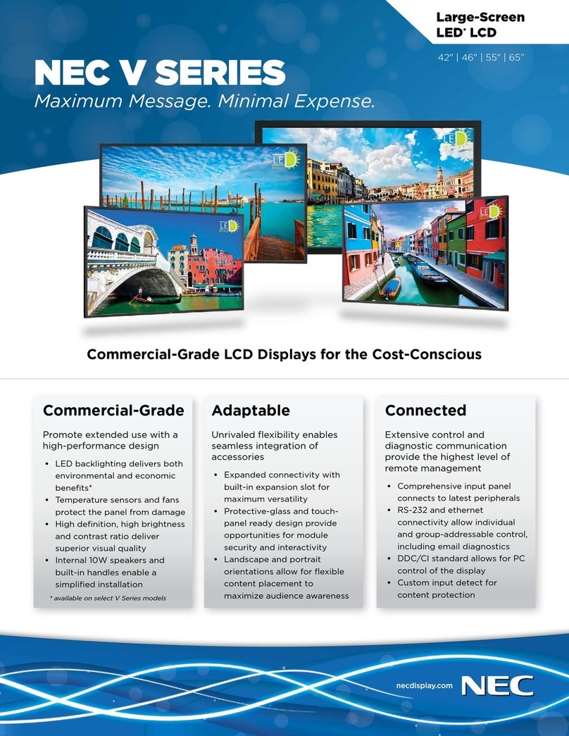 NEC MultiSync V463 User manual