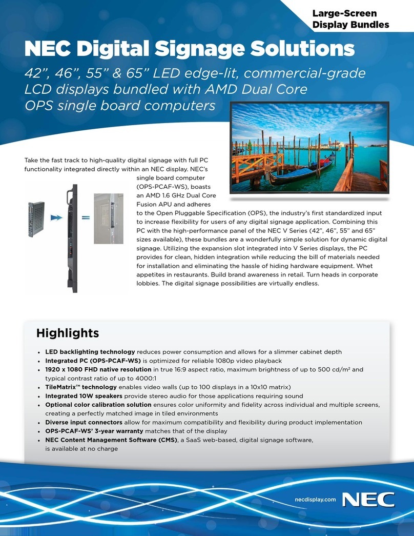 NEC MultiSync V463 User manual