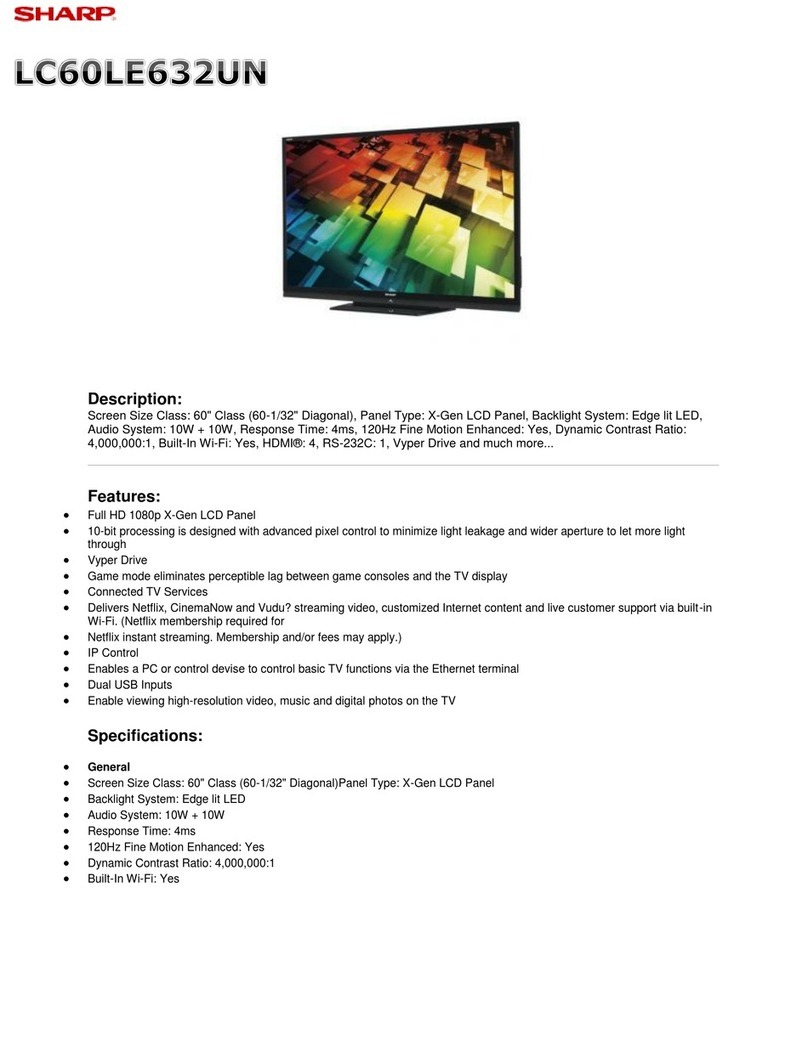 Sharp LC60LE632UN User manual