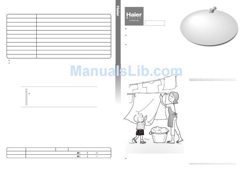 Haier JW-K50B\JW-K50C User manual Haier JW-K50B\JW-K50C User manual