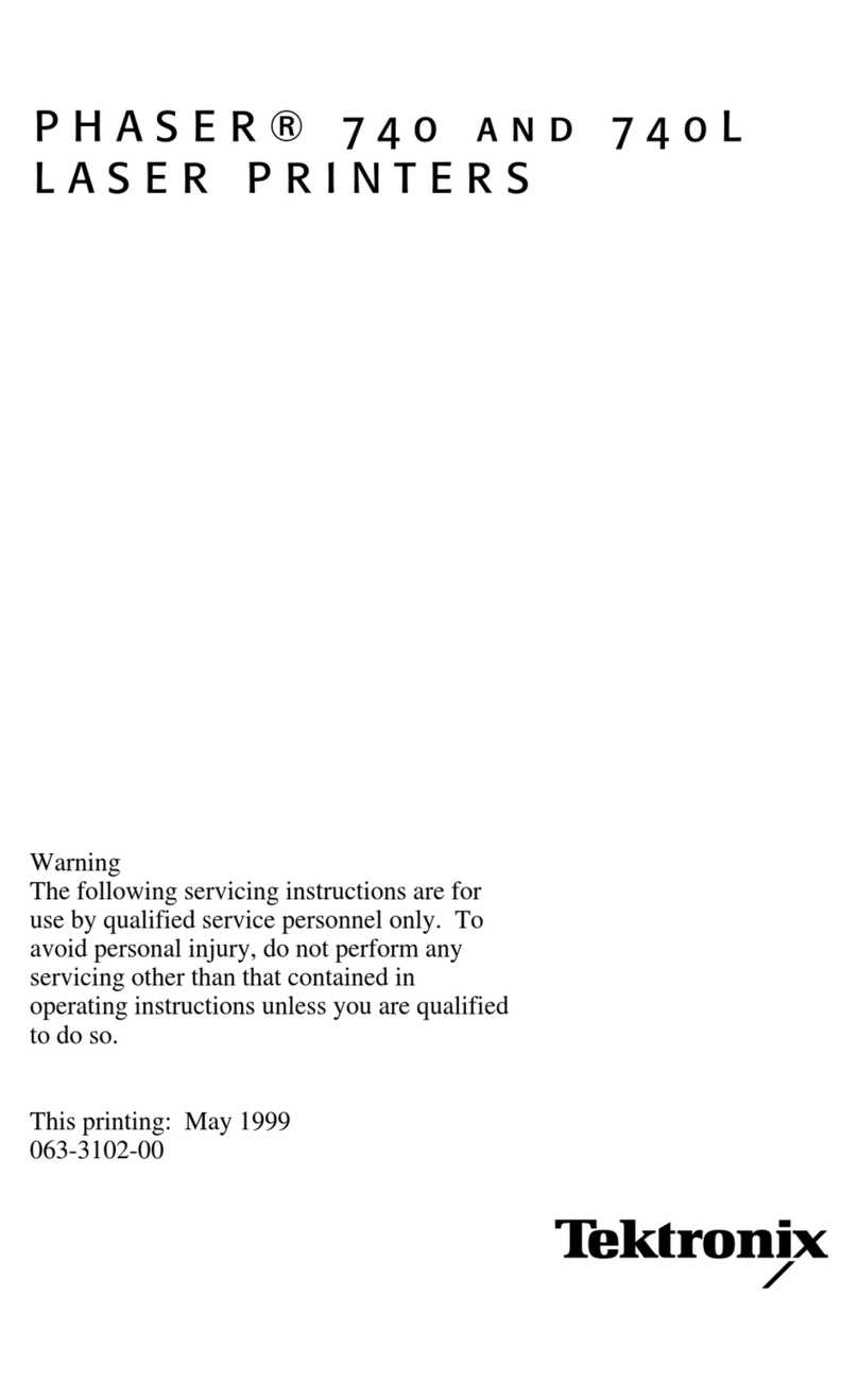 Tektronix Z740/N - Phaser 740 Color Laser Printer User manual