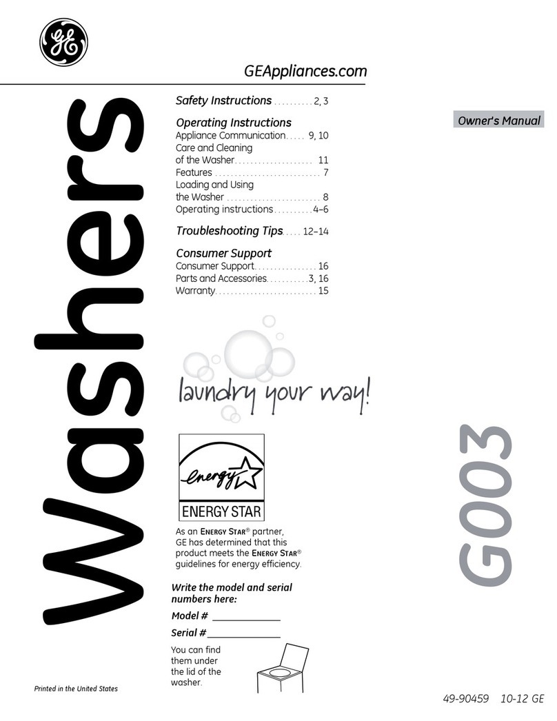 GE GTWS8450DWS User manual