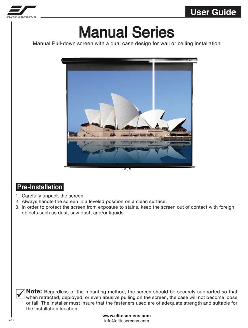 Elite Screens Manual Series user guide Elite Screens Manual Series user guide