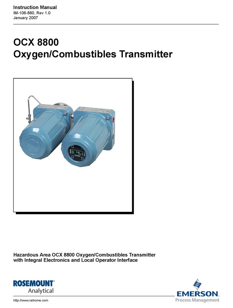 Emerson Rosemount OCX 8800 User manual