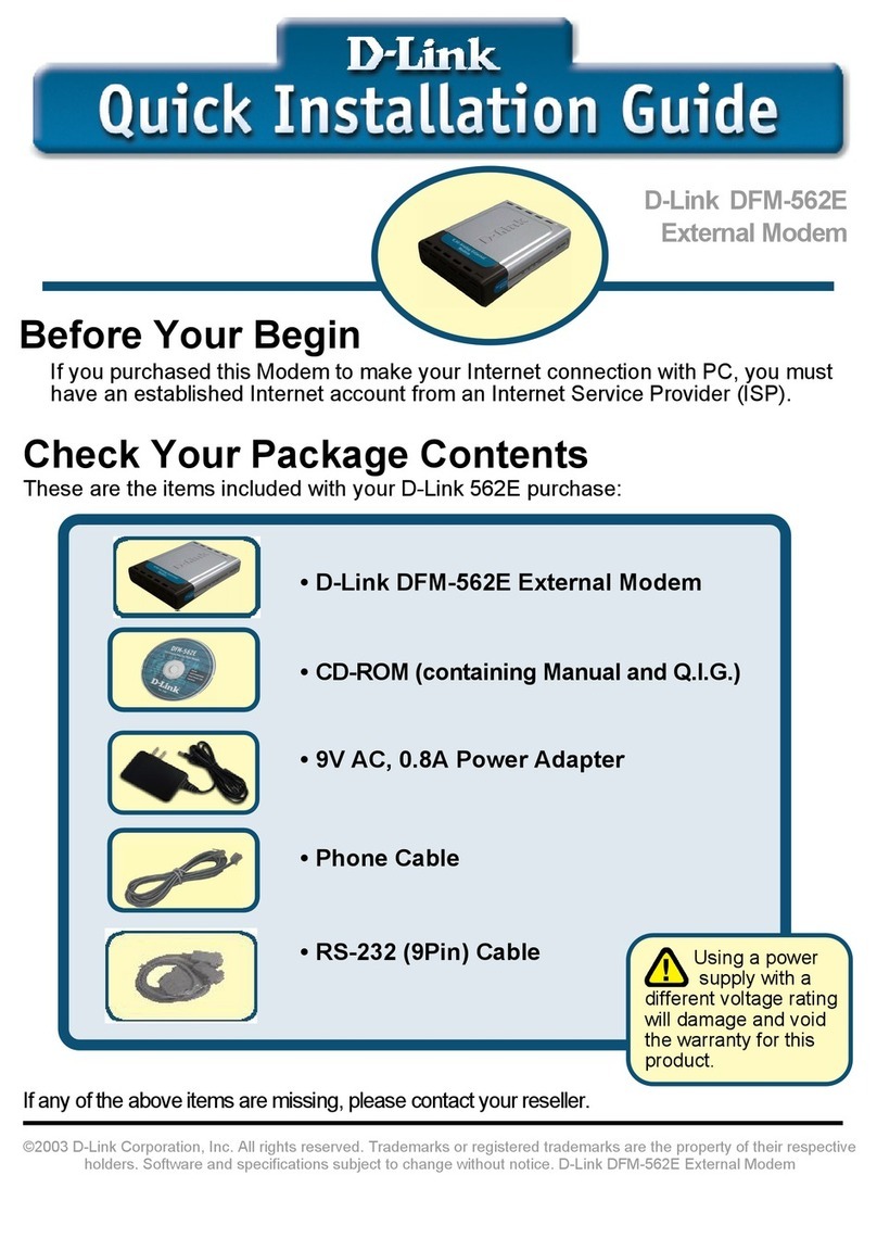 D-Link DFM-562E - 56 Kbps Fax User manual