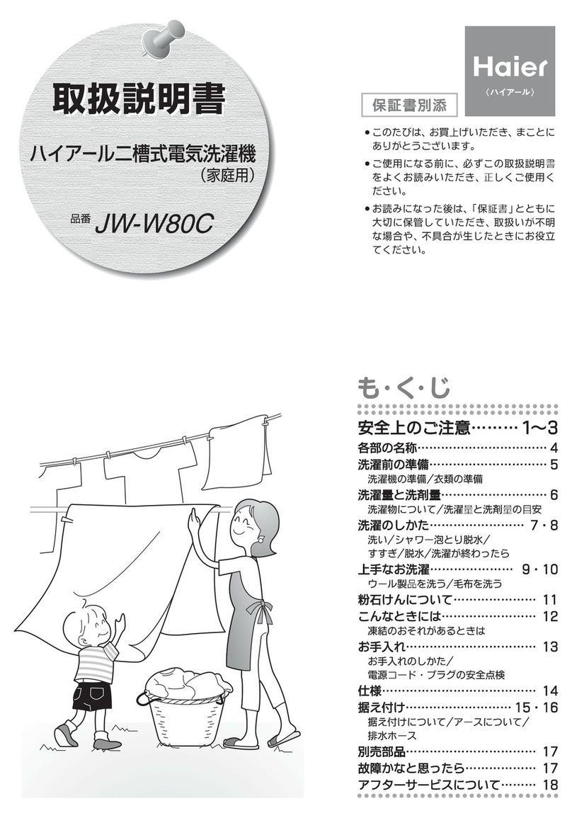 Haier JW-W80C User manual