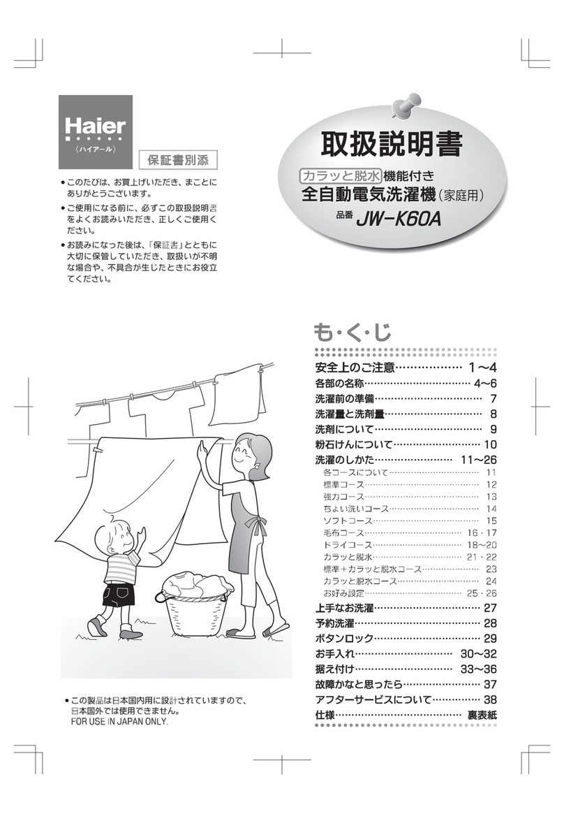 Haier JW-K60A User manual Haier JW-K60A User manual