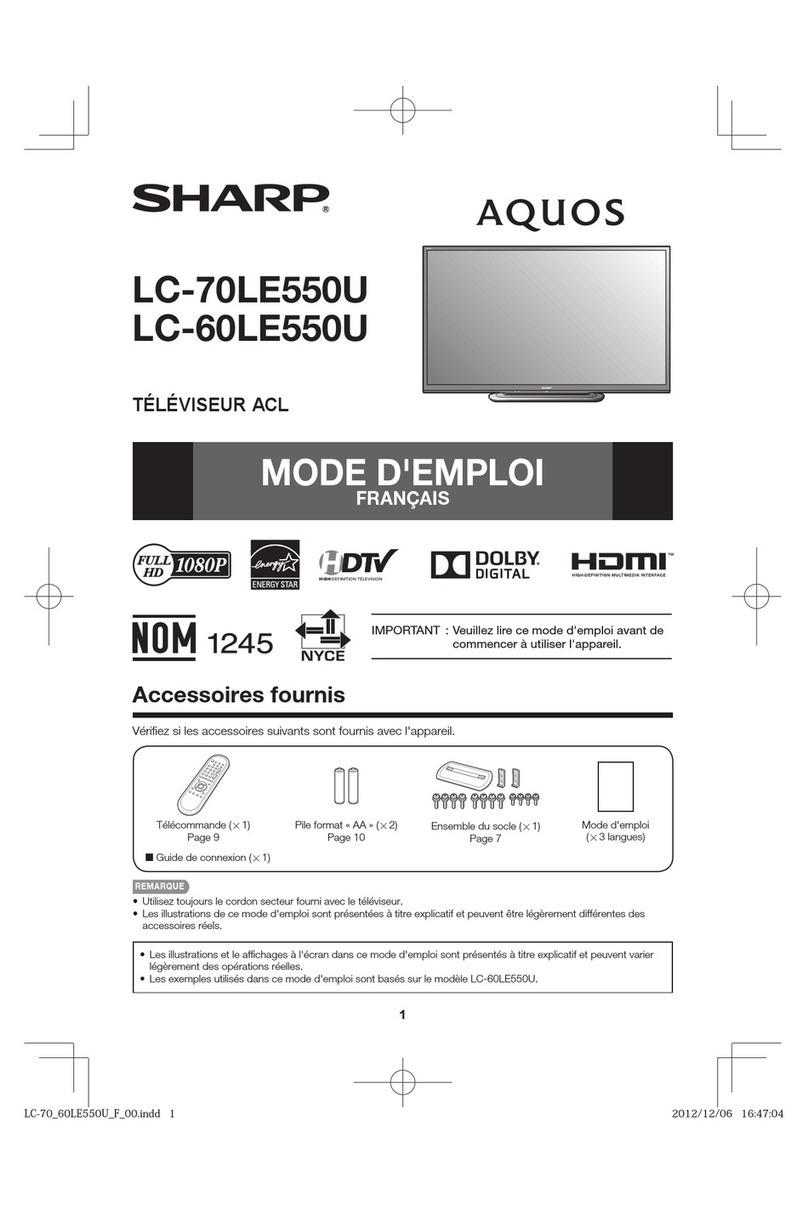 Sharp AQUOS LC-60LE550U User manual