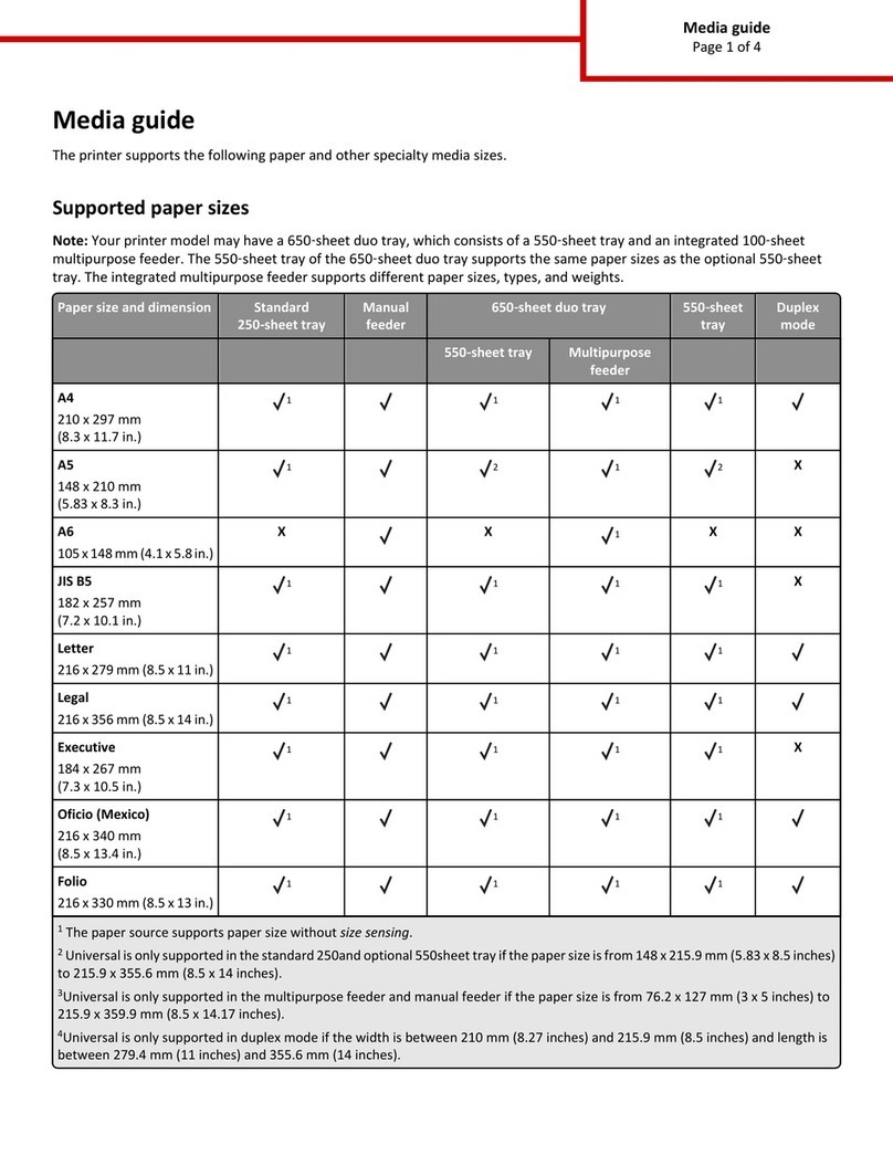 Lexmark CS410 series Quick reference guide Lexmark CS410 series Quick reference guide