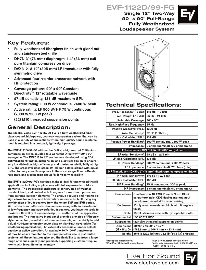 Electro-Voice EVF-1122D User manual