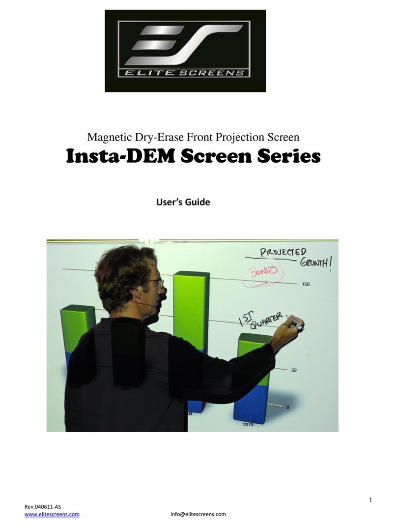 Elite Screens Insta-DEM Screen Series User manual