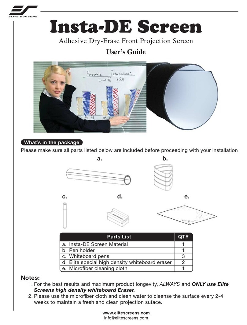 Elite Screens Insta-DE Screen user guide