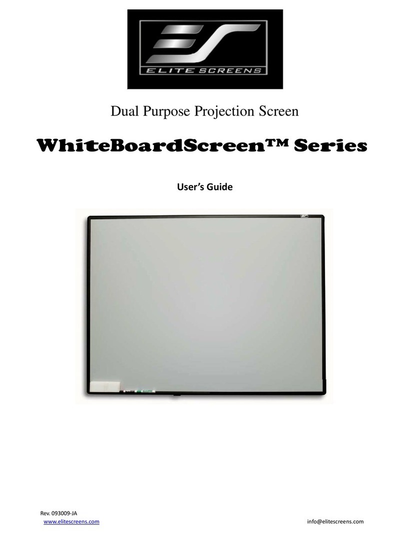 Elite Screens WhiteBoardScreen Series User manual Elite Screens WhiteBoardScreen Series User manual