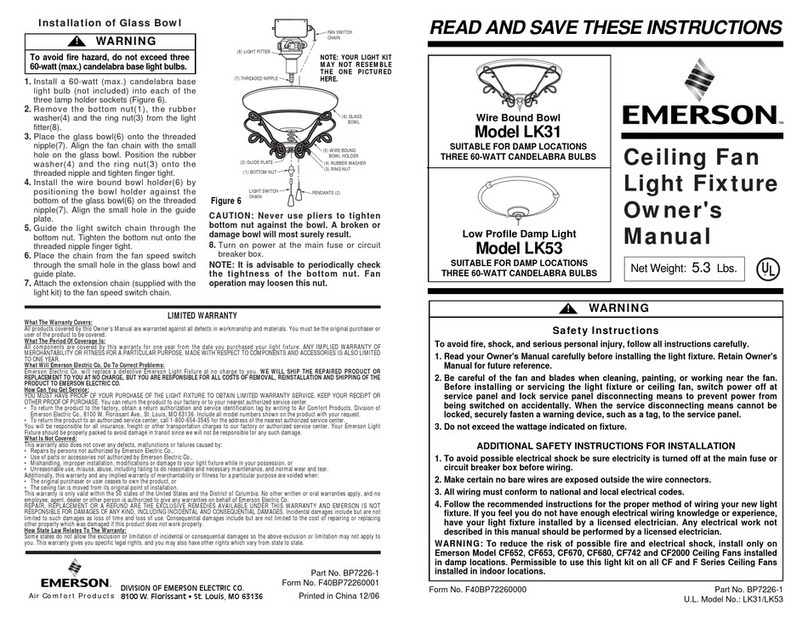 Emerson LK31 owner's manual
