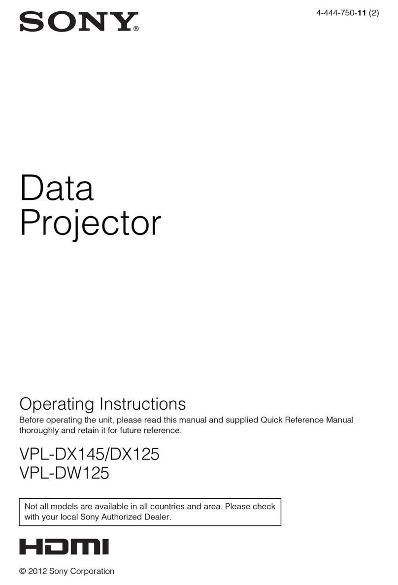 Sony VPL-DW125 User manual Sony VPL-DW125 User manual