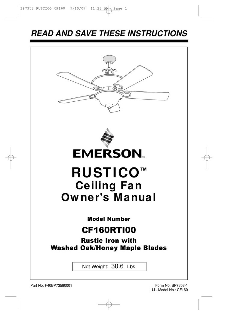 Emerson RUSTICO CF160RTI00 owner's manual