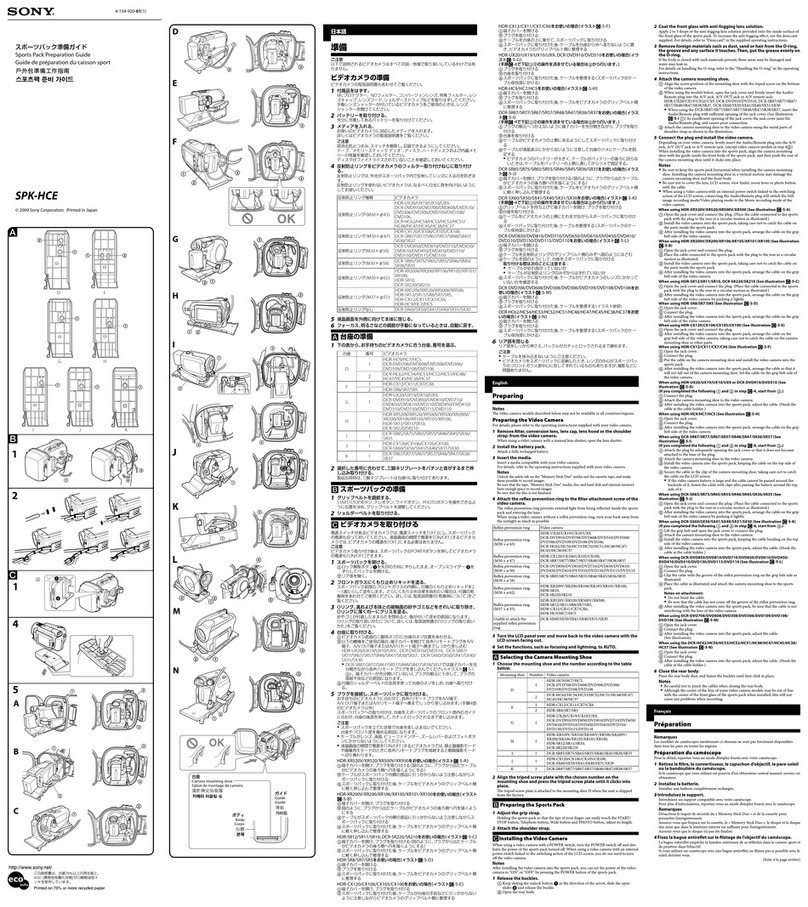 Sony SPK-HCE Operating instructions Sony SPK-HCE Operating instructions