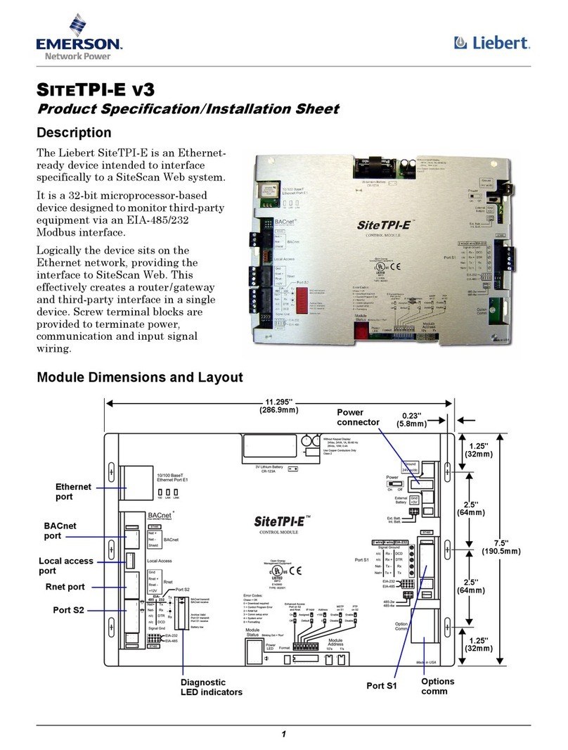 Emerson SITETPI-E V3 User manual