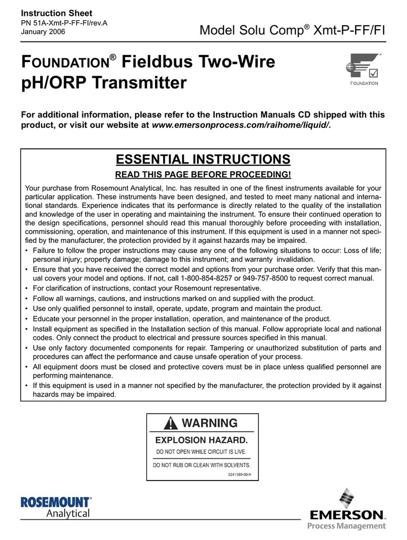 Emerson Solu Comp Xmt-P-FF/FI User manual Emerson Solu Comp Xmt-P-FF/FI User manual
