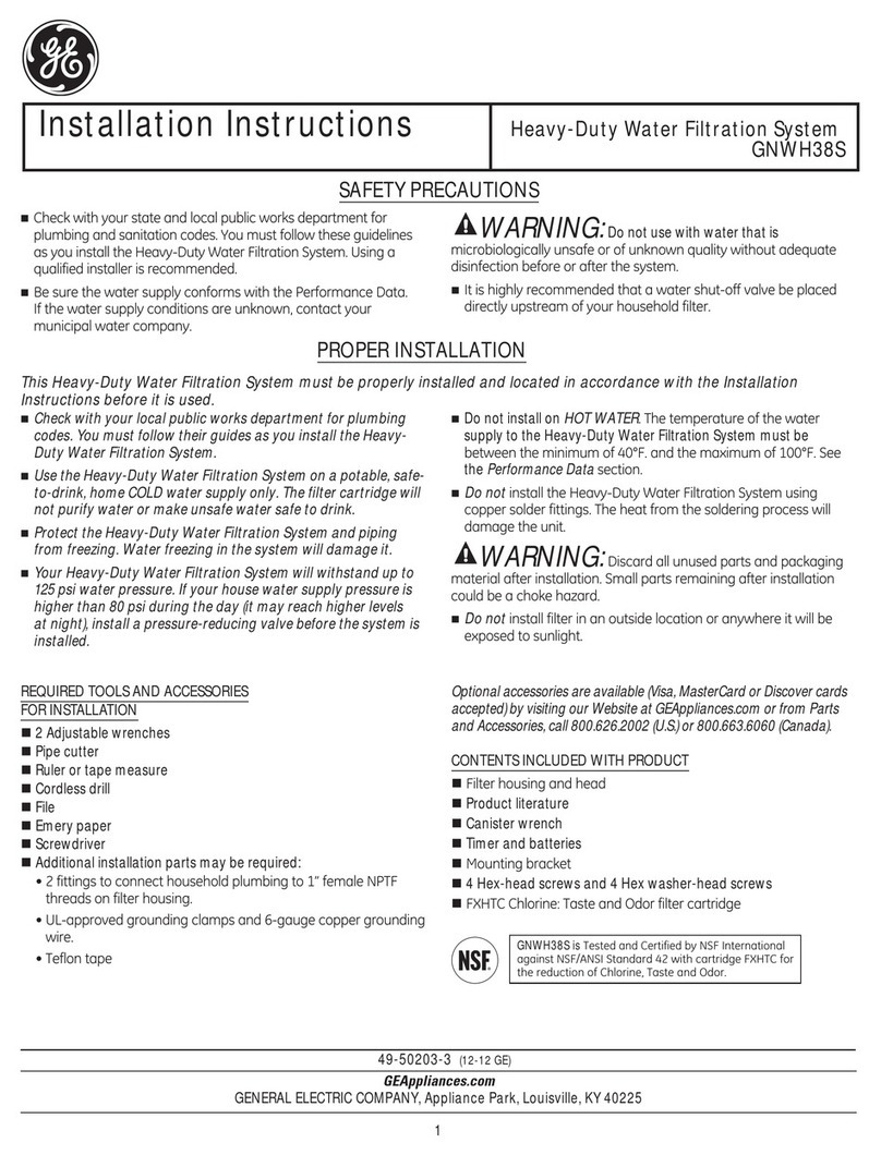 GE GNWH38S User manual