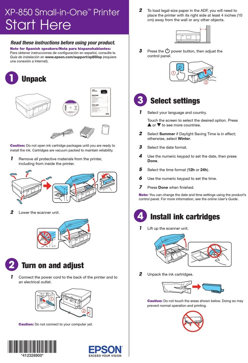 Epson XP-850 Instruction Manual