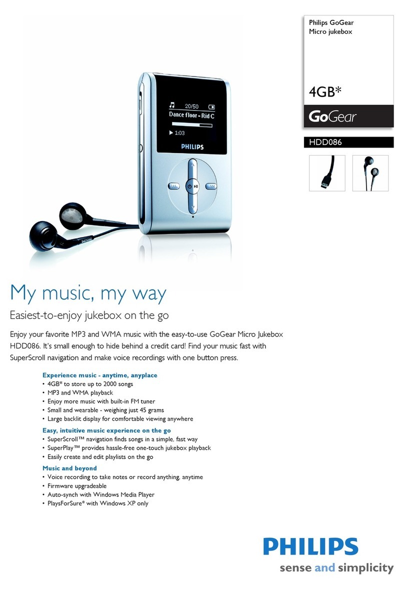 Philips GoGear HDD086 User manual