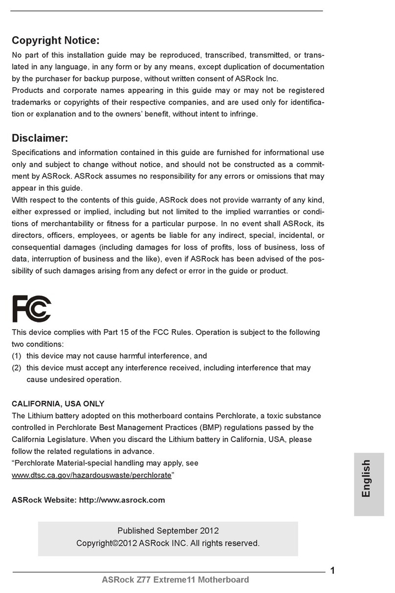 ASROCK Z77 Extreme11 User manual