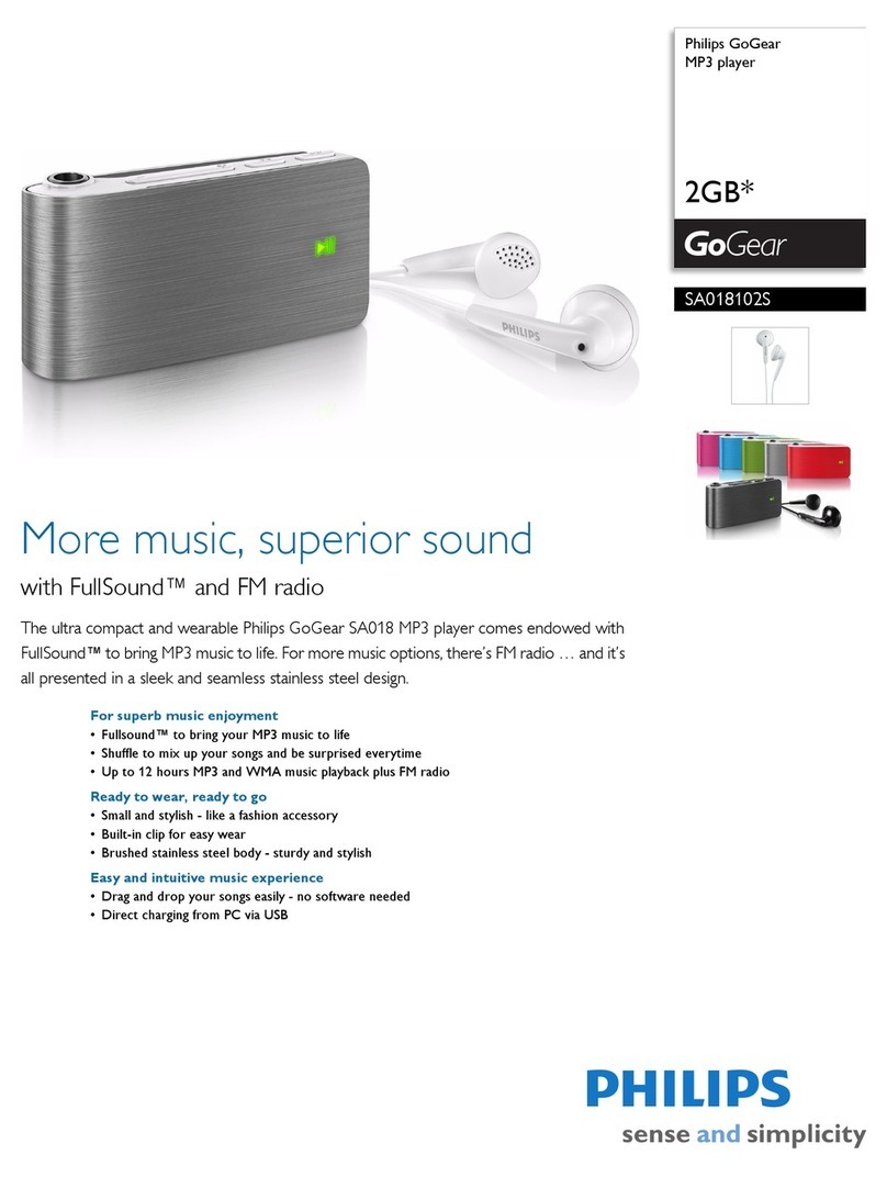 Philips GoGear SA018102S User manual