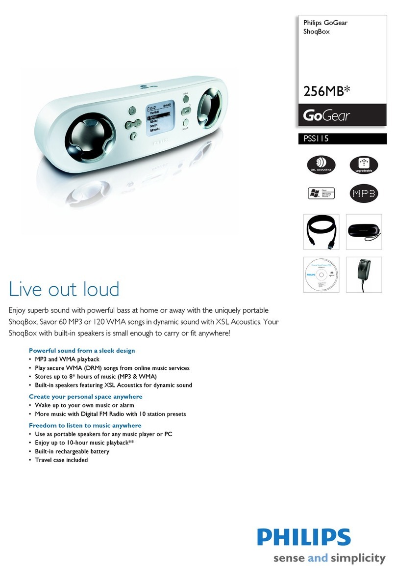 Philips PSS115 User manual