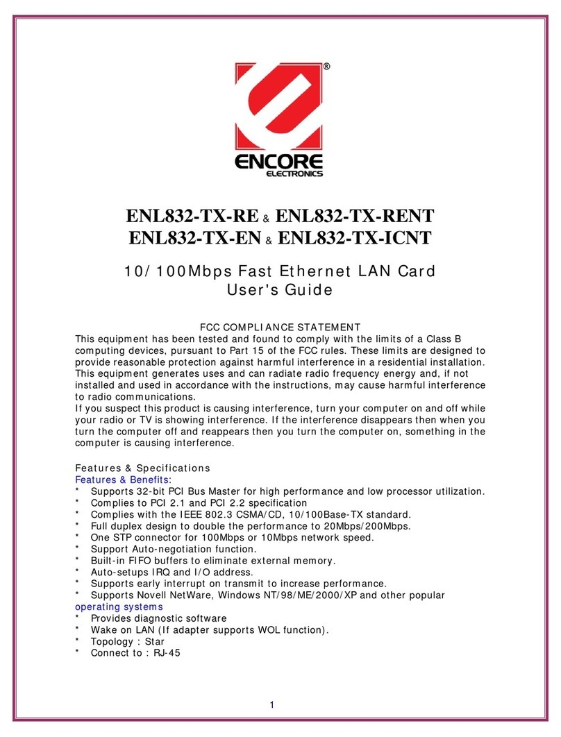Encore ENL832-TX-RE user guide Encore ENL832-TX-RE user guide