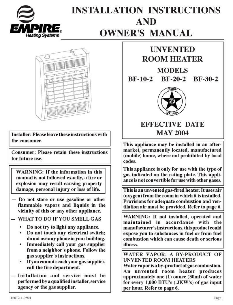 Empire Products BF-10-2 Quick start guide