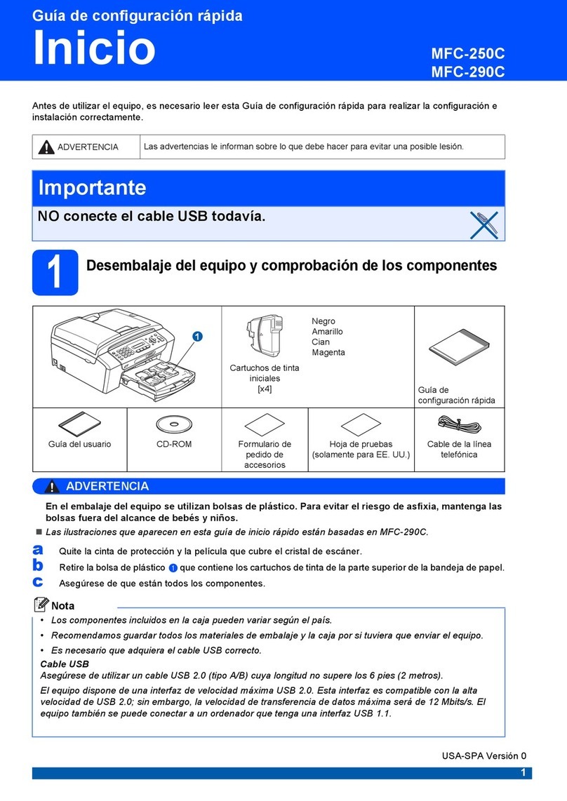 Brother MFC 250C - Color Inkjet - All-in-One Parts list manual