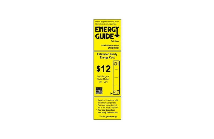 Samsung LN37D567F9H Quick start guide