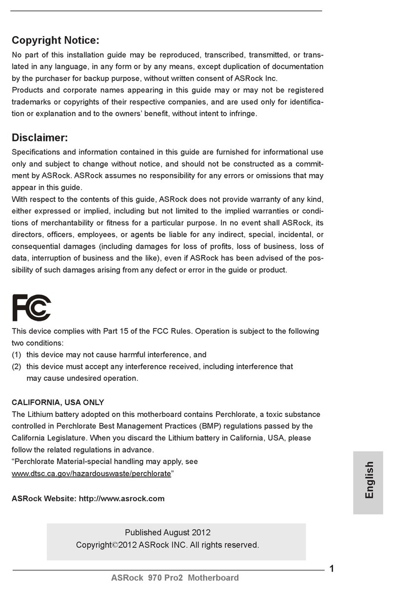 ASROCK 970 Pro2 User manual