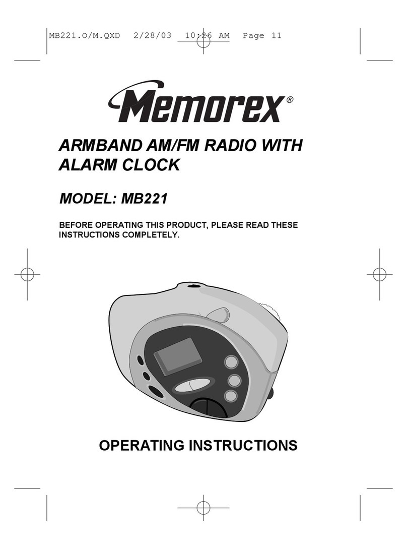Memorex MB221 - 2xtreme Digital AM/FM Radio User manual