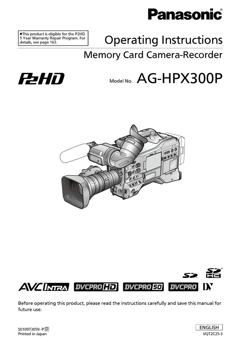 Panasonic HPX300 - Camcorder - 1080p User manual Panasonic HPX300 - Camcorder - 1080p User manual