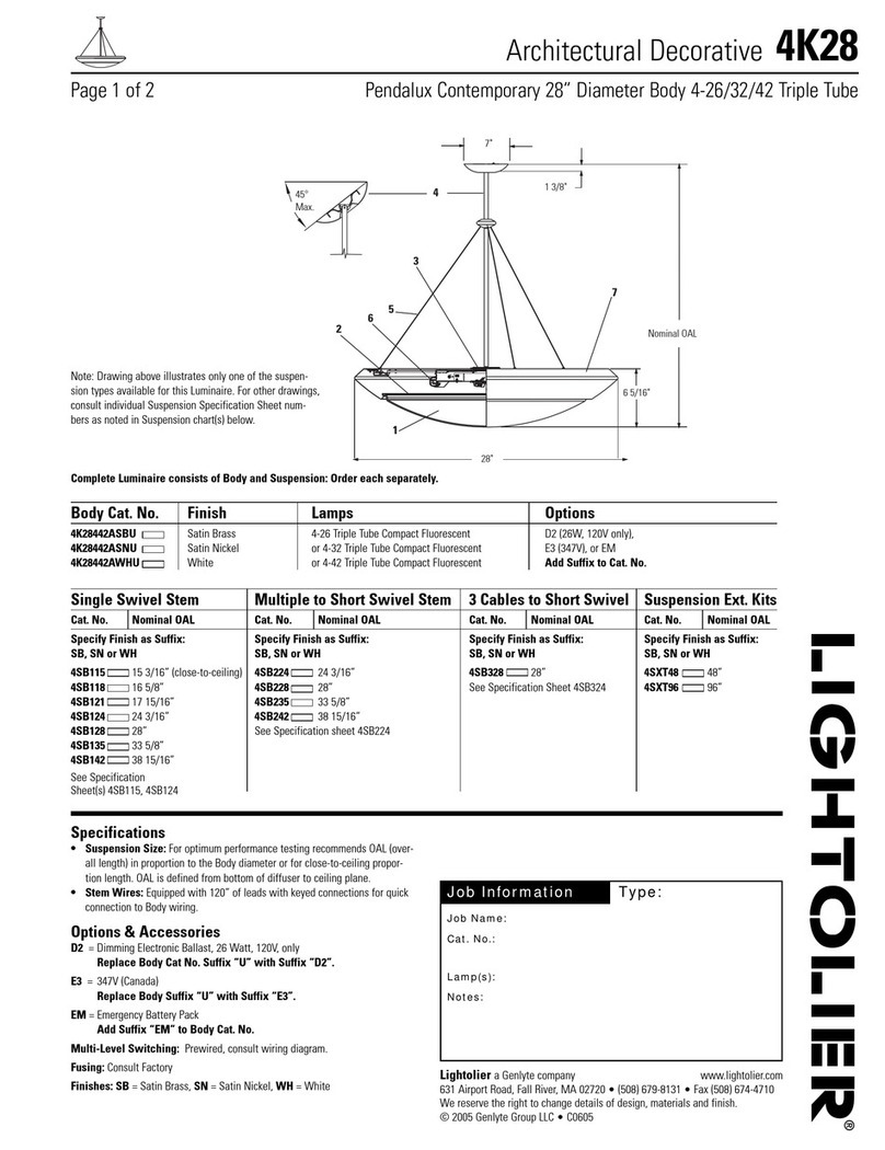 Lightolier 4K28 User manual Lightolier 4K28 User manual